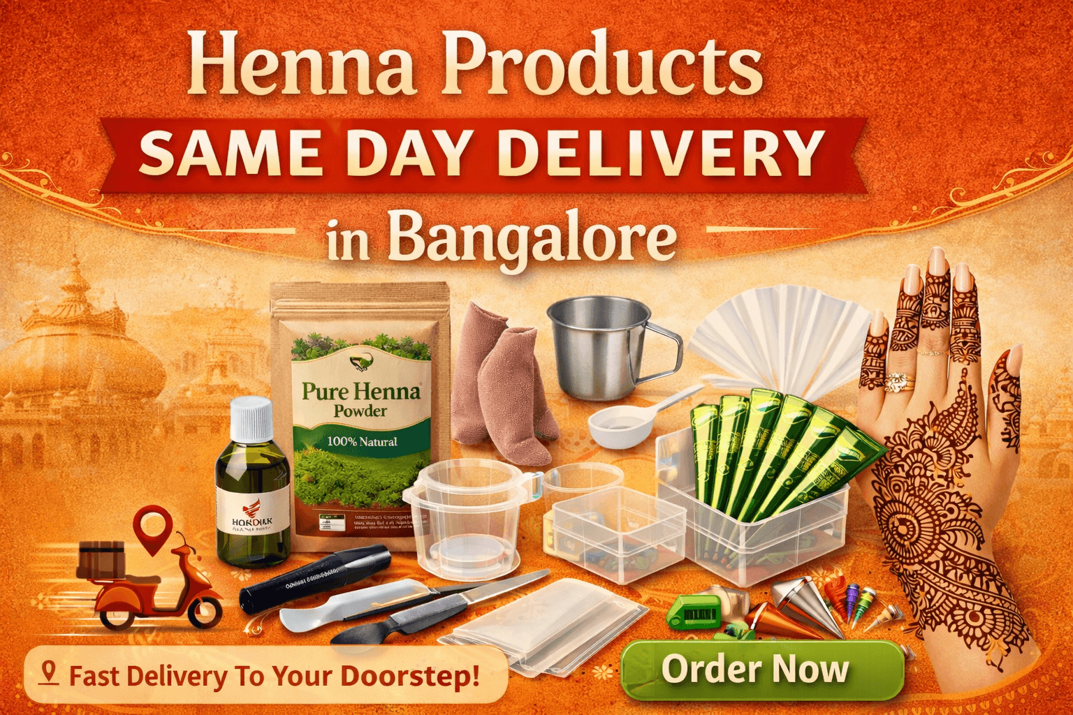 Premium Henna Products & Accessories with Same Day Delivery in Bangalore